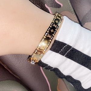 Louis Vuitton Metal Swarovski Bracelet Gold